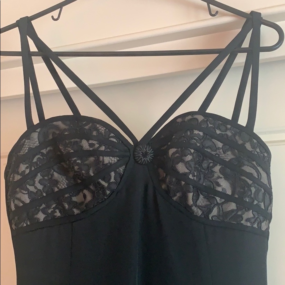 LKL Black Lace Strappy Dress
